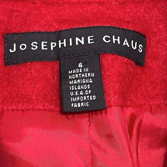 SOLD Josephine Chaus vintage red wool blend jacket Sz 6 - Picture 9 of 11